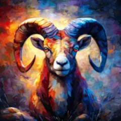 Portraying a Capricorn tarot reading with the goat zodiac symbol