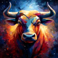 Portraying a Taurus tarpt reading the the bull zodiac symbol