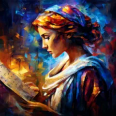 Portraying a Virgo tarot reading with the zodiac symbol of a woman