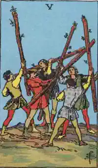 Five of Wands Tarot Card