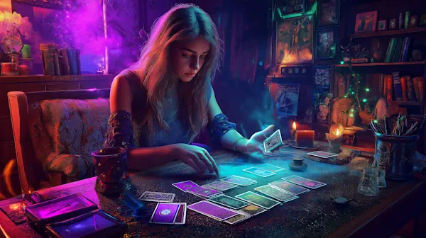 Female Tarot Reader Getting A Question Answered With A Free Question Tarot Reading