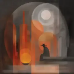 Un hombre pintado, sentado al aire libre, que simboliza el tarot de la pregunta.
